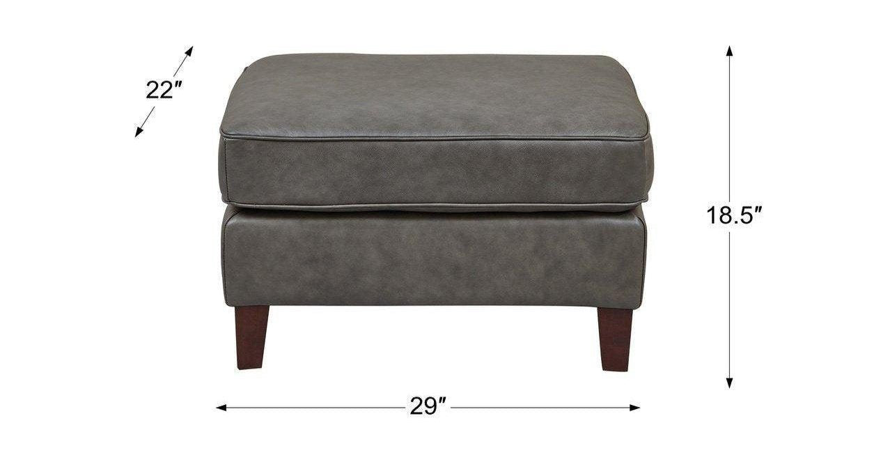 Ashby Leather Sectional Collection, Concord Gray